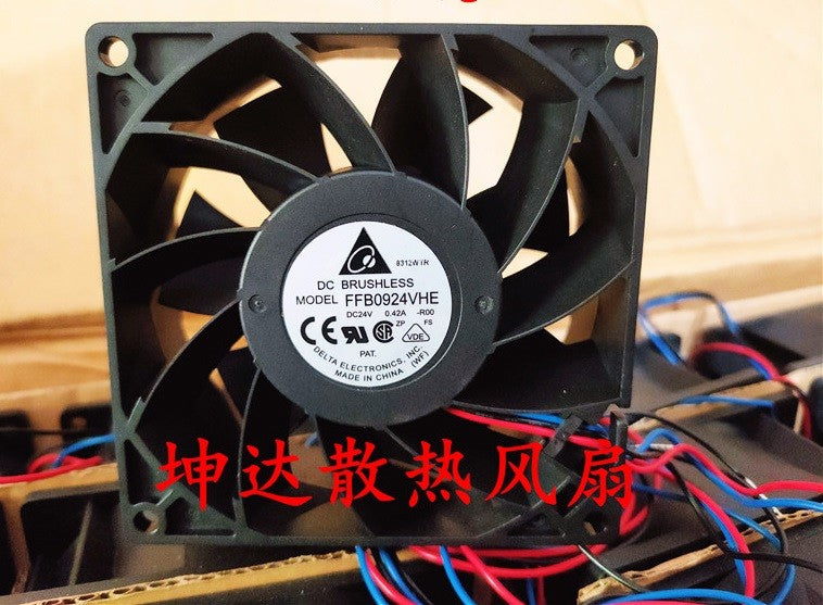 DELTA FFB0924VHE -R00 24V 0.42A 2wires 3wires Cooling Fan