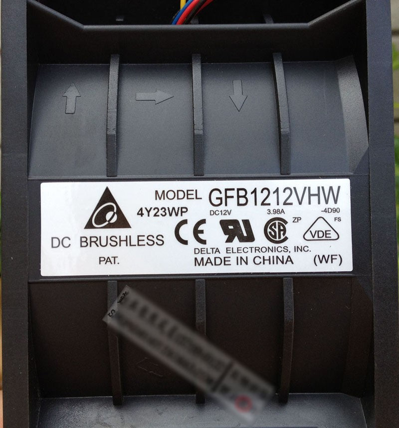 DELTA GFB1212VHW 12V 3.98A 31.8W 2wires Cooling Fan