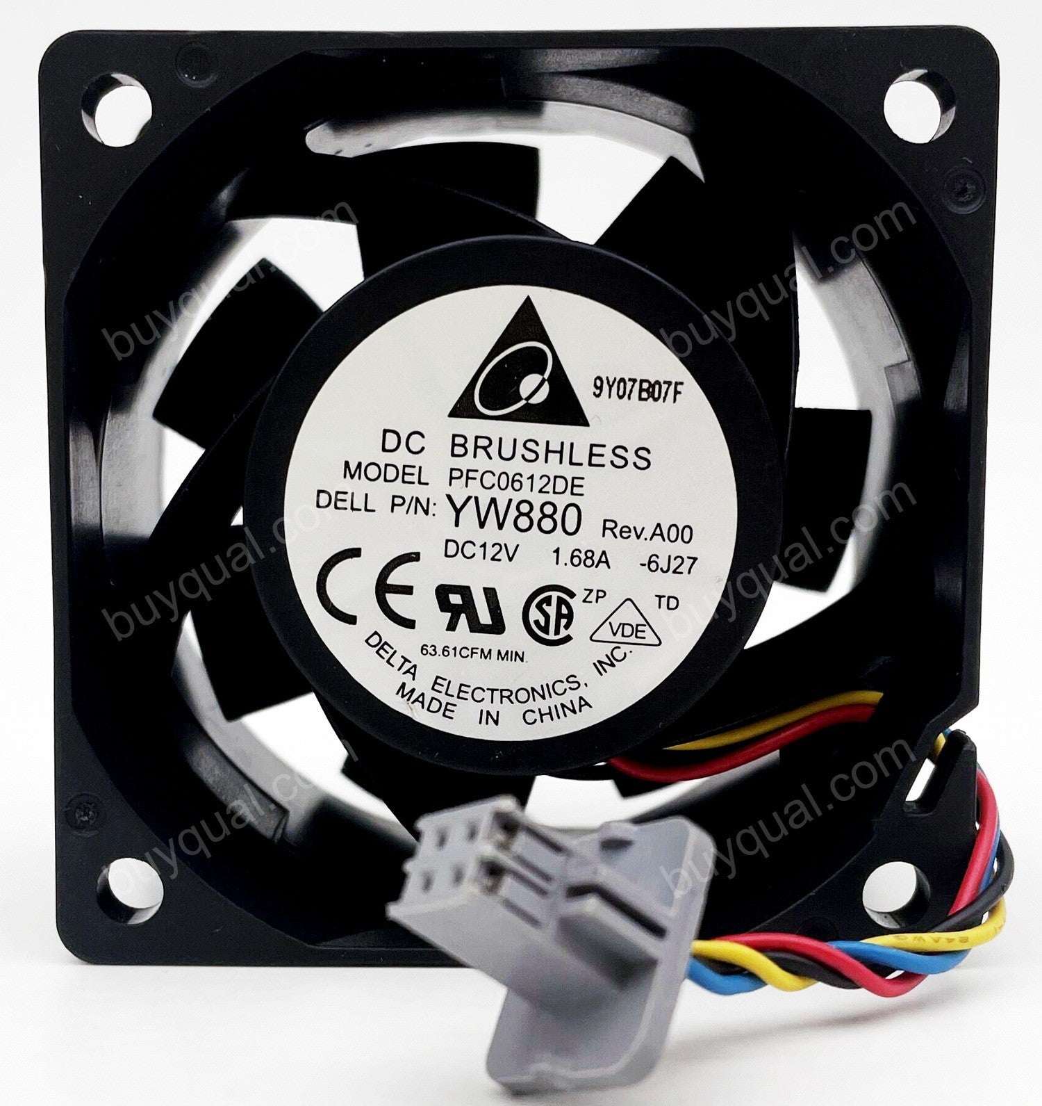 DELTA PFC0612DE CHHRN-A00 12V 1.68A 4wires Cooling Fan
