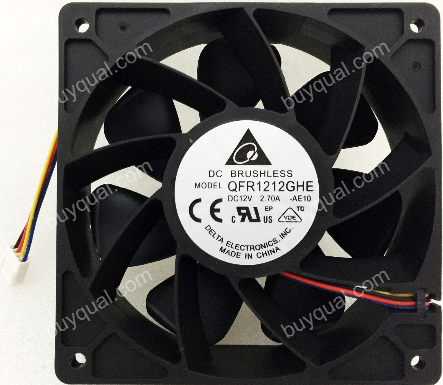 DELTA QFR1212GHE 12V 2.7A 4wires Cooling Fan - New