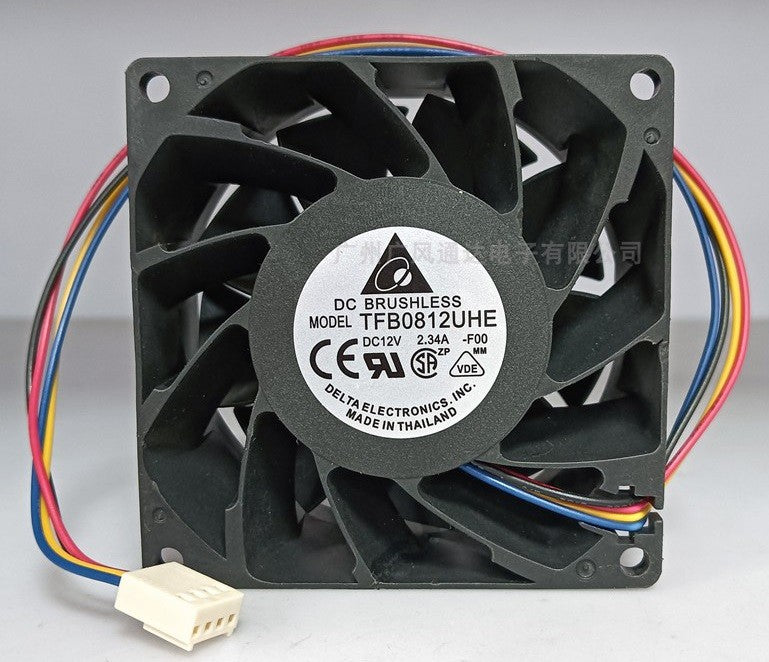 DELTA TFB0812UHE 12V 2.34A 4wires Cooling Fan - New