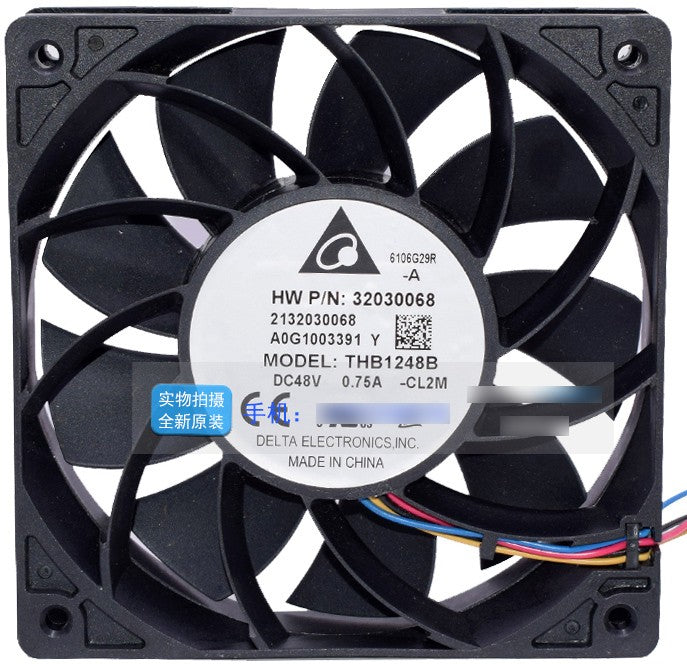 DELTA THB1248B 48V 0.75A 4wires Cooling Fan - Original New