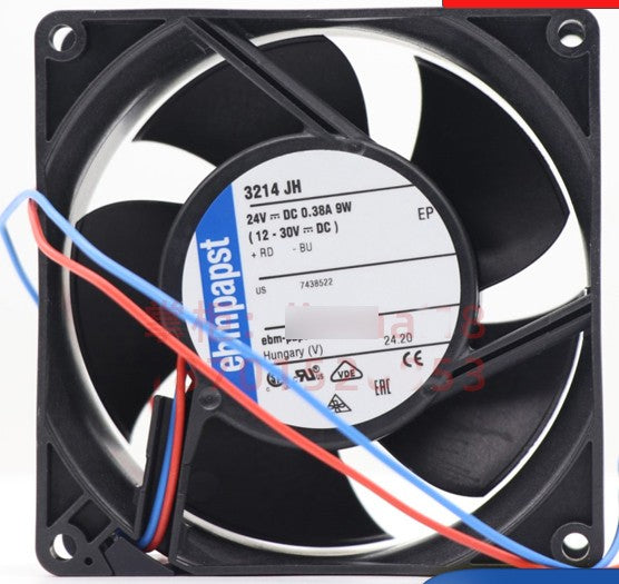 Ebmpapst 3214JH 24V 0.375A 9W 2wires Cooling Fan
