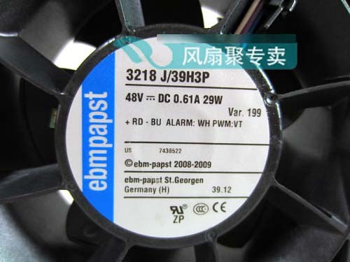 Ebmpapst 3218J/39H3P 48V 0.61A 29W 4wires cooling fan