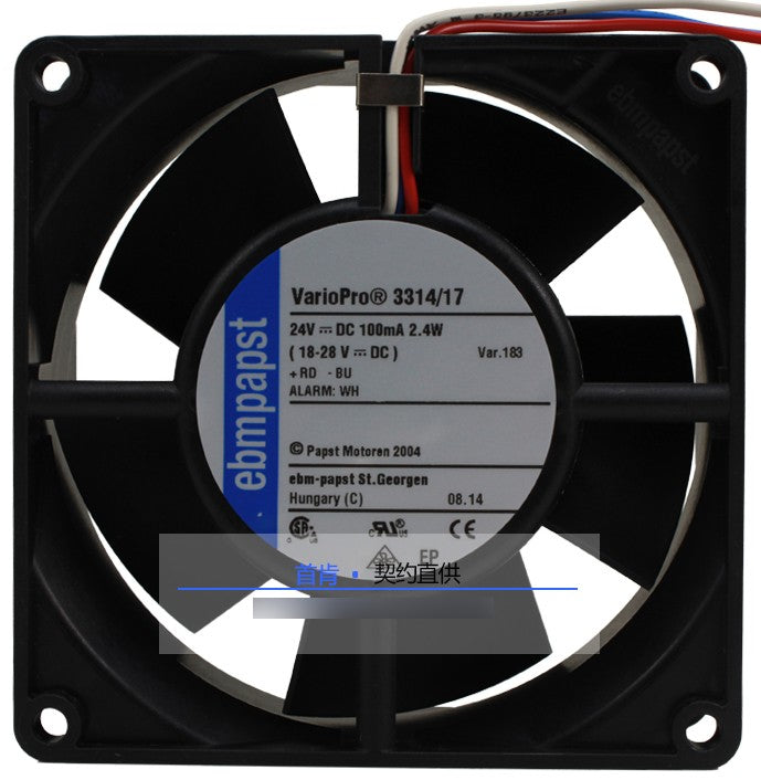 Ebmpapst 3314/17 24V 2.4W 3wires Cooling Fan