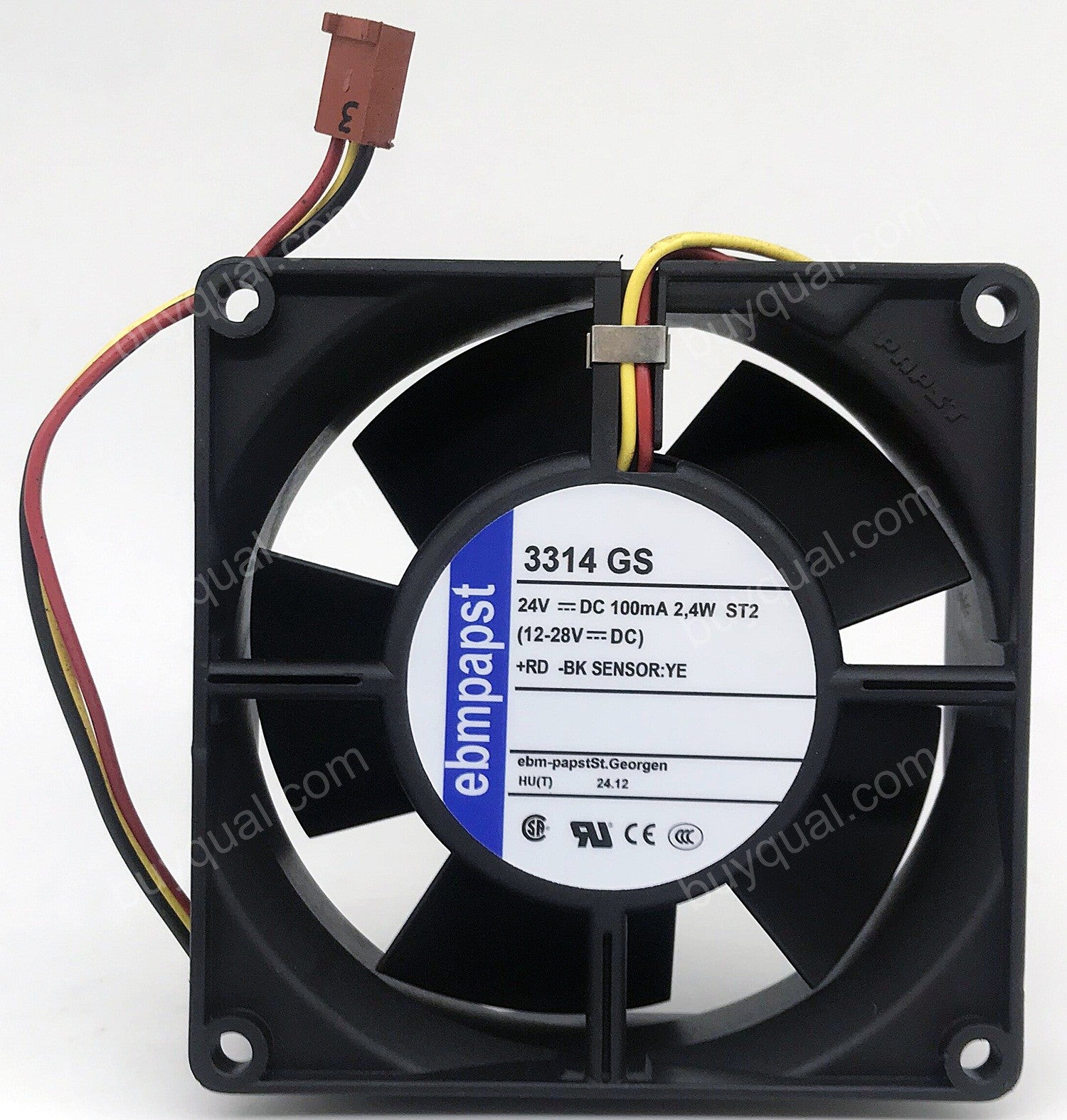 Ebmpapst 3314GS 24V 100mA 2.4W 3wires Cooling Fan