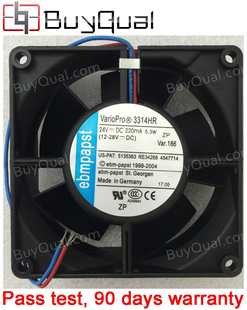 Ebmpapst 3314HR 24V 220MA 5.3W 2wires Cooling Fan