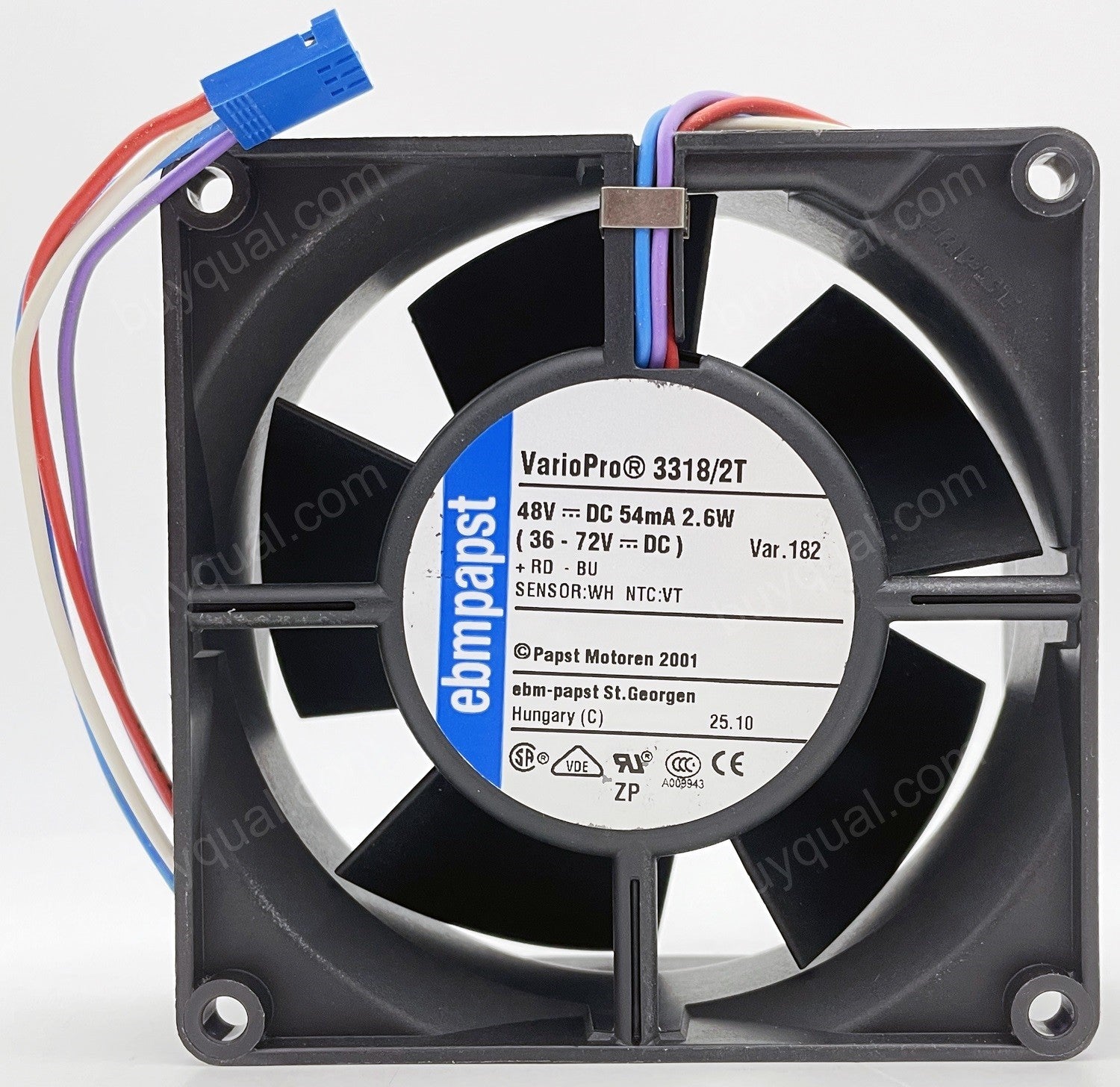 Ebmpapst 3318/2T 48V 54mA 2.6W 4wires Cooling Fan - Original New