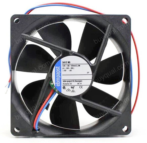 Ebmpapst 3412NG 12V 2.2W 2wires Cooling Fan