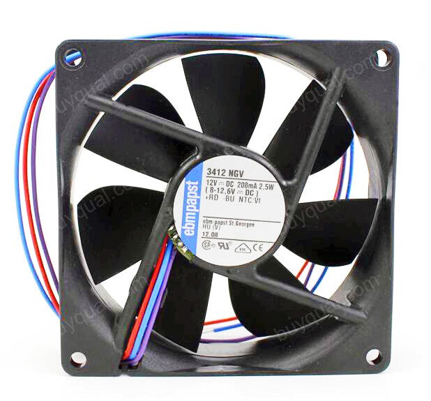 Ebmpapst 3412NGV 12V 208mA 2.5W 3wires Cooling Fan