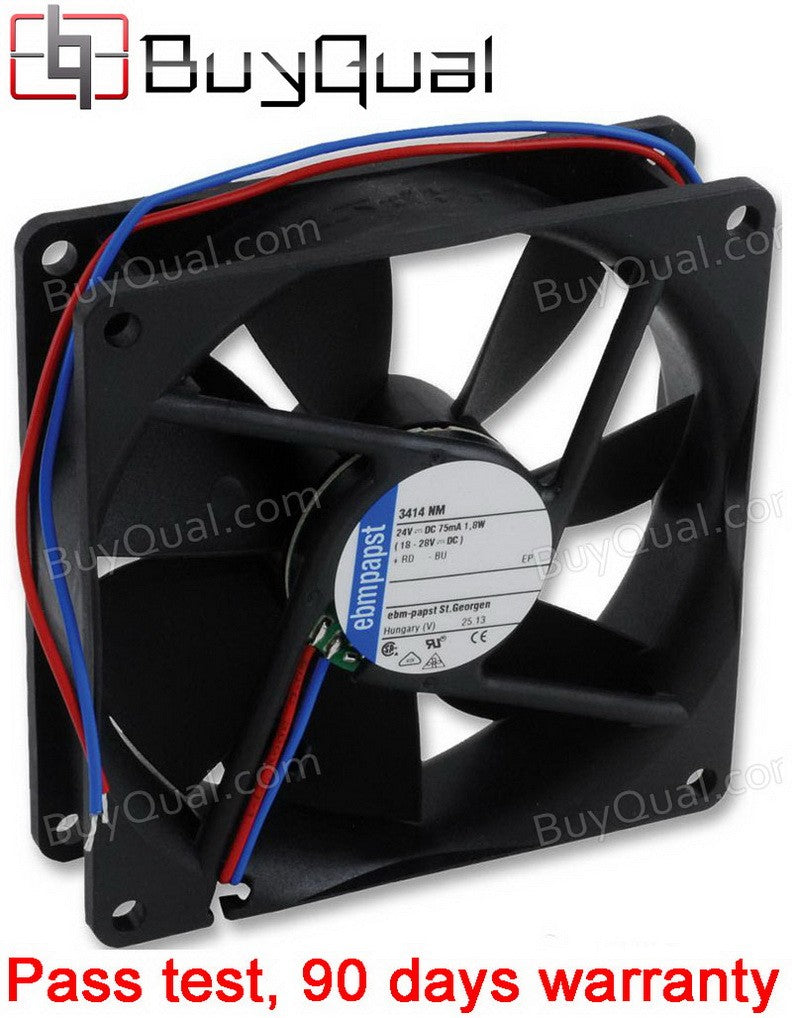 Ebmpapst 3414NM 24V 75mA 1.8W 2wires Cooling Fan