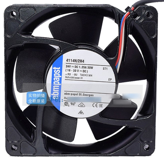 Ebmpapst 4114N/2H4 24V 3.8A 30W 3wires Cooling Fan