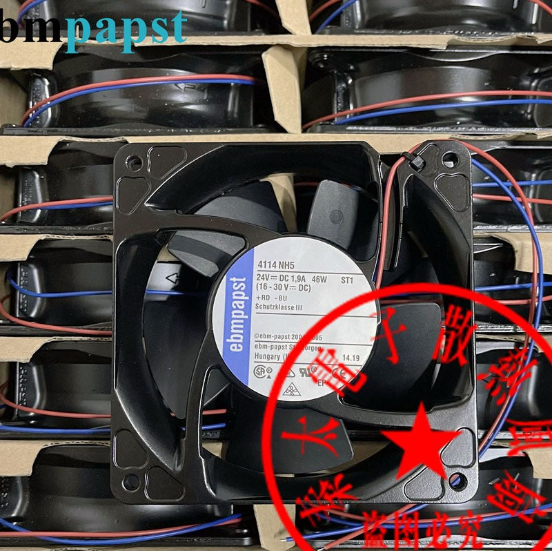 Ebmpapst 4114NH5 24V 1.9A 46W 2wires Cooling Fan