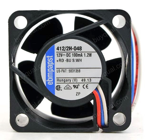 Ebmpapst 412/2H-048 12V 1.2W 3wires Cooling Fan