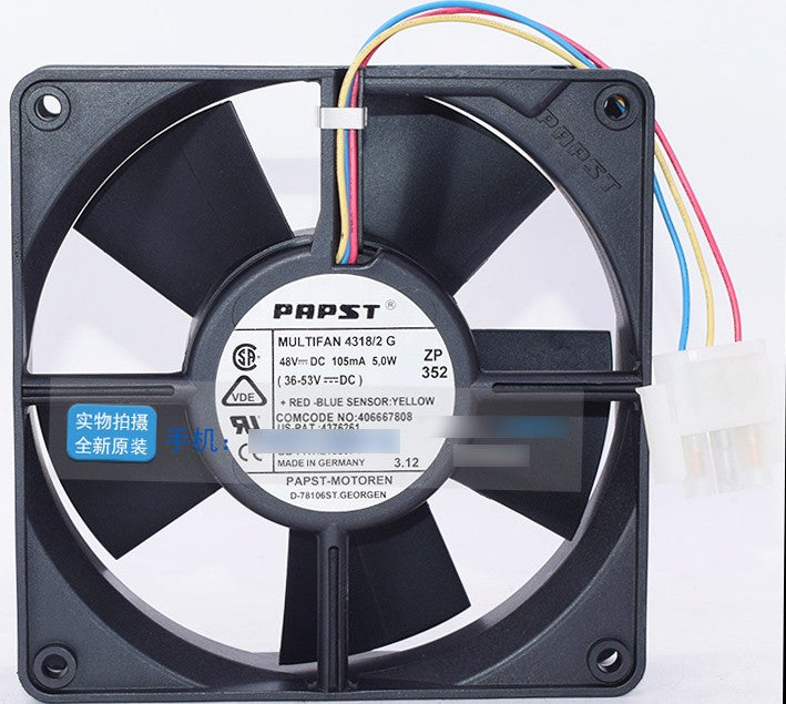 Ebmpapst 4318/2G 48V 105mA 5.0W 3wires Cooling Fan