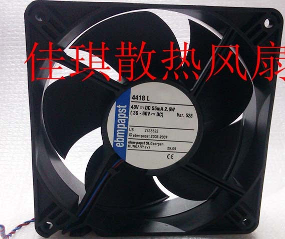 Ebmpapst 4418L 48V 55mA 2.6W 2wires Cooling Fan