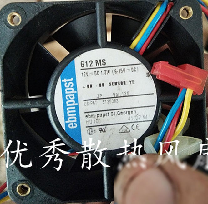 Ebmpapst 612MS 12V 1.3W 3wires Cooling Fan
