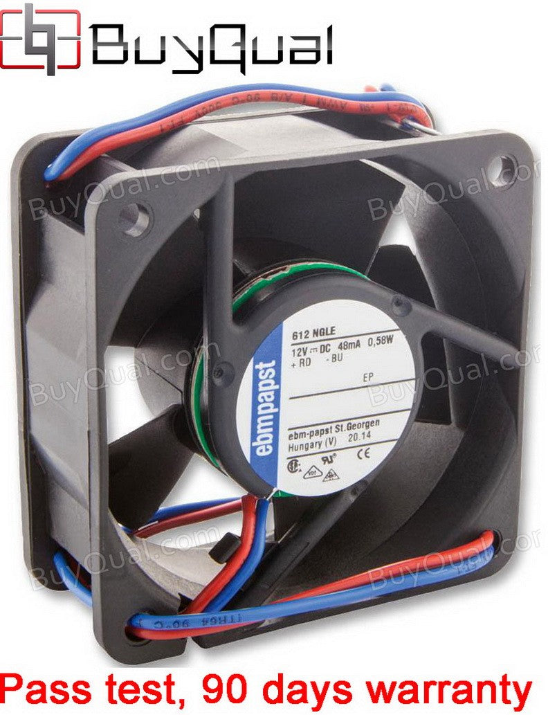 Ebmpapst 612NGLE 12V 48mA 0.58W 2wires Cooling Fan