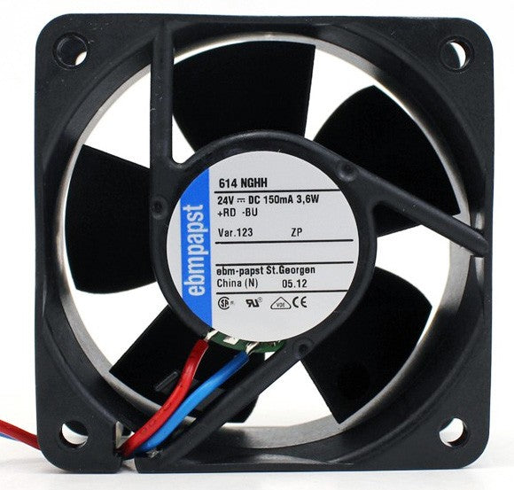 EBMPAPST 614NGHH 24V 150ma 3.6W 2wires cooling Fan - Original New