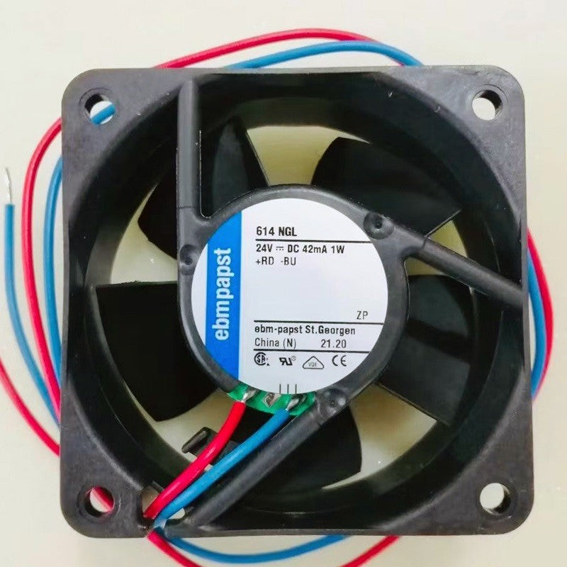 Ebmpapst 614NGL 24V 2.4W 2wires Cooling Fan