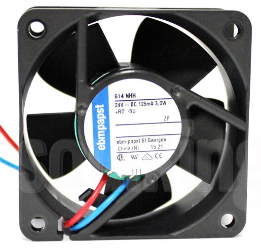 Ebmpapst 614NHH 24V 125mA 3W 2wires Cooling Fan
