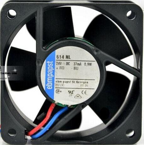 Ebmpapst 614NL 24V 0.9W 2wires Cooling Fan