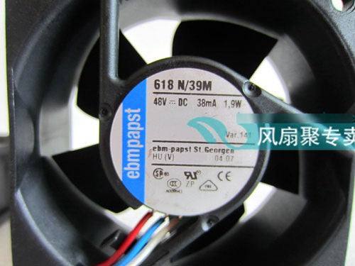 Ebmpapst 618N/39M 48V 38mA 1.9W 3wires Cooling Fan