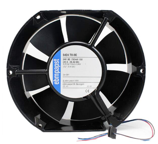 Ebmpapst 6424TU 6424TU-IIC 24V 750mA 18W 2wires Cooling Fan