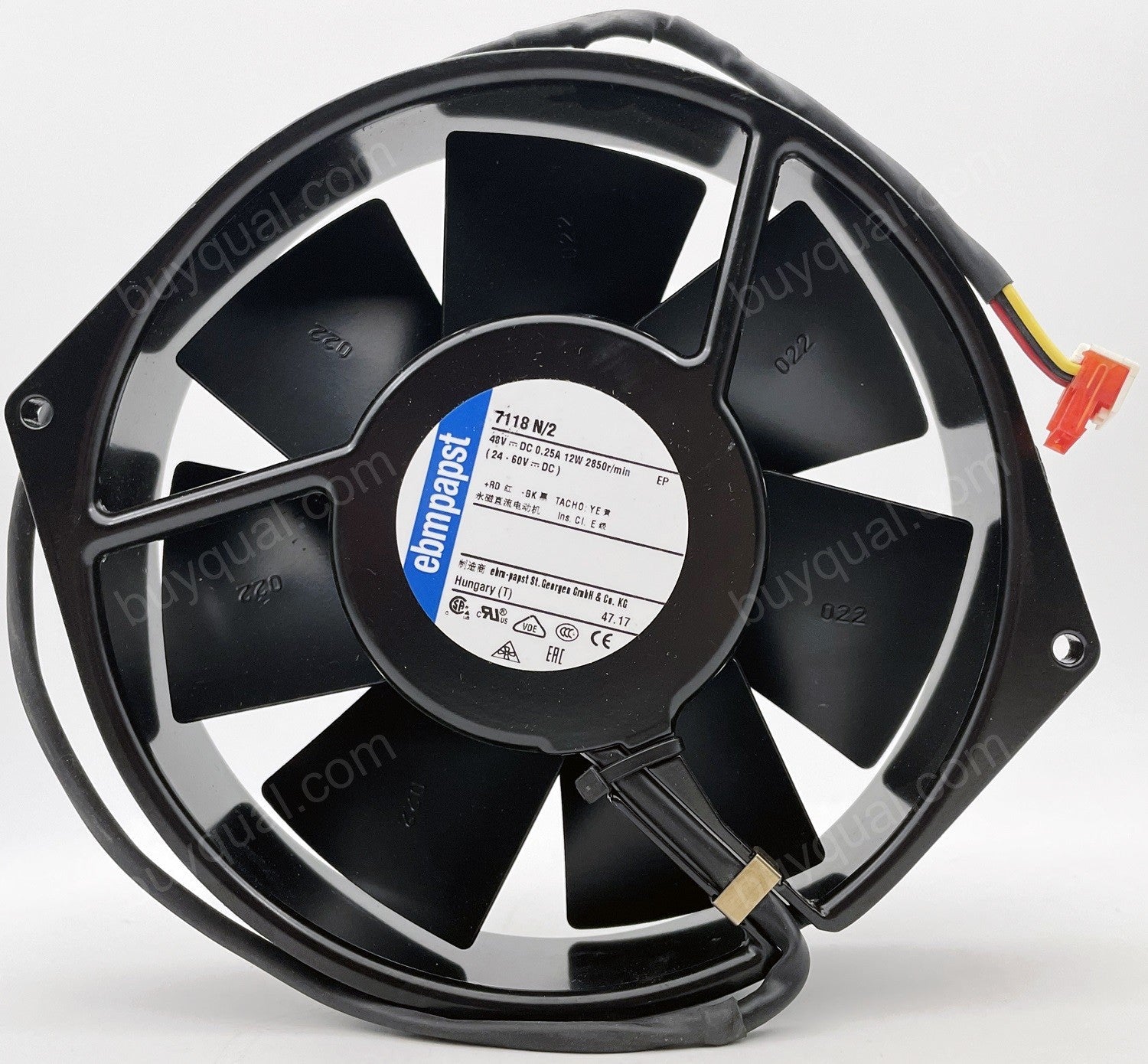 Ebmpapst 7118N/2 48V 0.25A 12W 3wires Cooling Fan - Original New