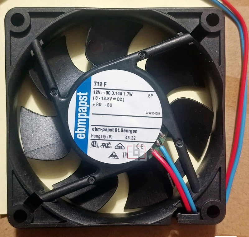 Ebmpapst 712F 12V 140mA 1.7W 2wires Cooling Fan