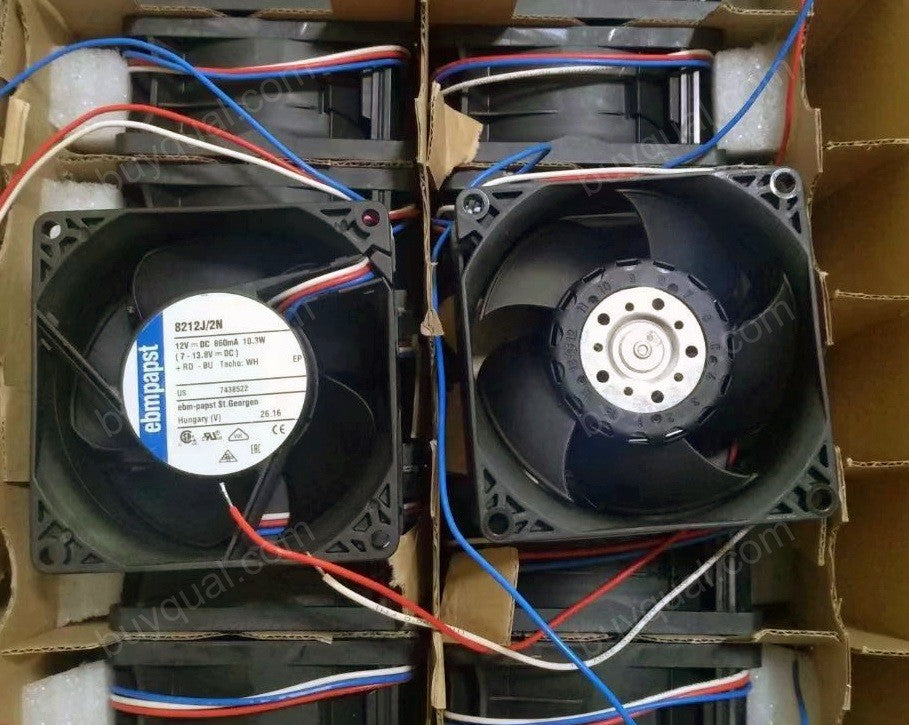 Ebmpapst 8212J/2N 12V 860mA 10.3W 3wires Cooling Fan