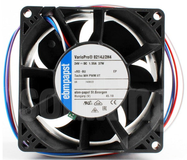 Ebmpapst 8214J/2H4 24V 1.65A 39.6W 3wires Cooling Fan