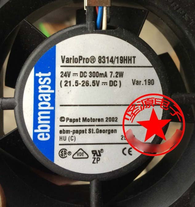Ebmpapst 8314/19HHT 24V 300mA 7.2W 4wires Cooling Fan