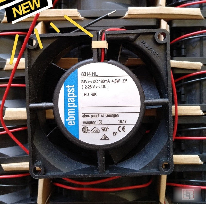 Ebmpapst 8314HL 24V 180mA 4.3W 2wires Cooling Fan