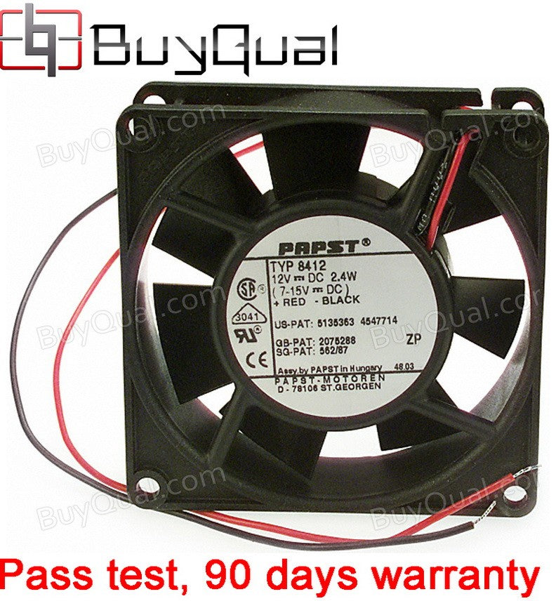Ebmpapst 8412 12V 2.4W 2wires Cooling Fan