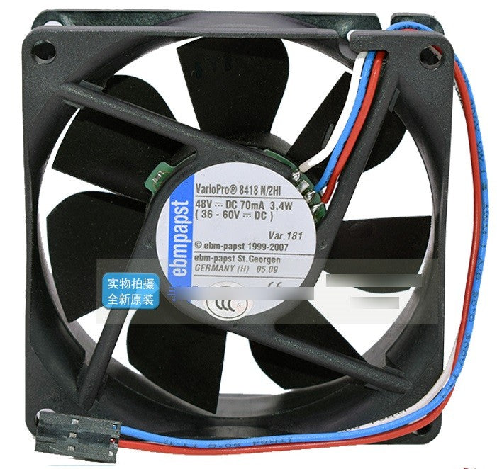Ebmpapst 8418N/2HI 48V 70mA 3.4W 3wires Cooling Fan