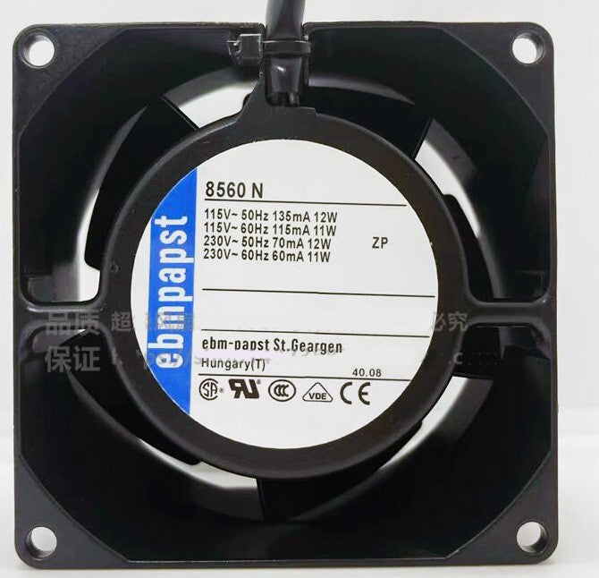 Ebmpapst 8560N 115V 230V 12W 4wires Cooling Fan