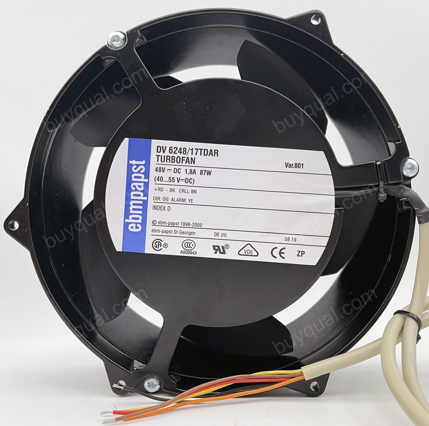 Ebmpapst DV6248/17TDAR 48V 1.8A 87W 5wires Cooling Fan