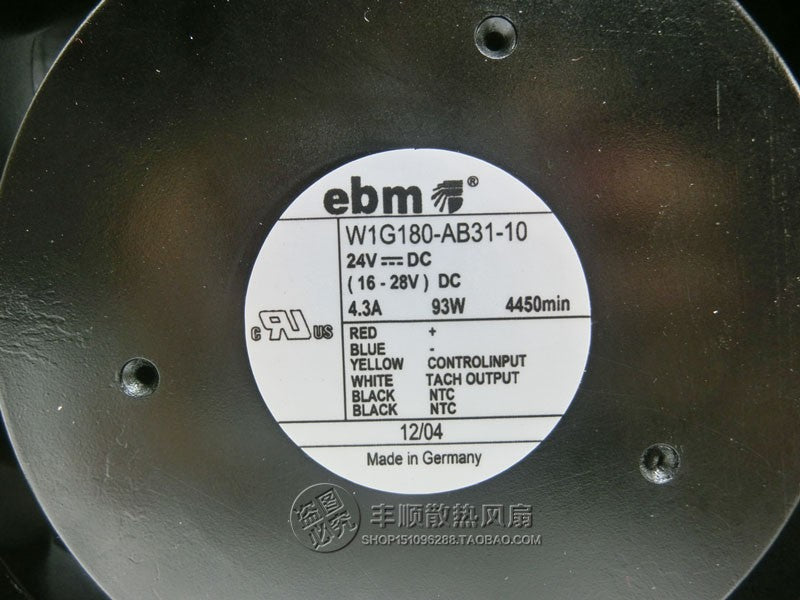 Ebmpapst W1G180-AB31-09 24V 4.3A 93W Cooling Fan