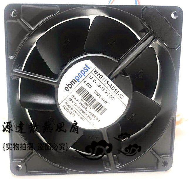 Ebmpapst W2G115-AD15-13 12V 4.5W 2wires Cooling Fan