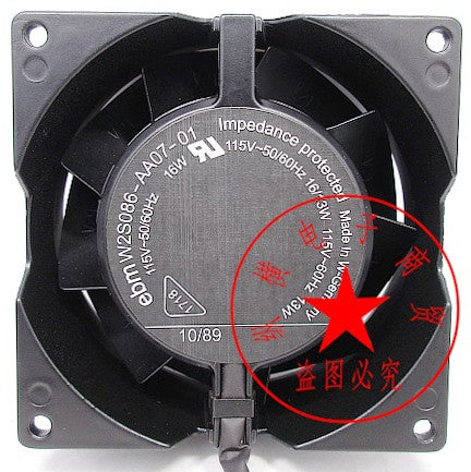 Ebmpapst W2S086-AA07-01 115V 16/15W 2wires cooling fan