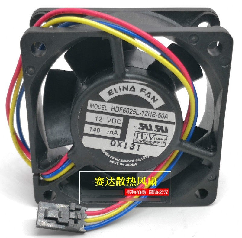 ELINA FAN HDF6025L-12HB-50A HDF6025L-12HB-50 12V 140mA 3wires cooling fan
