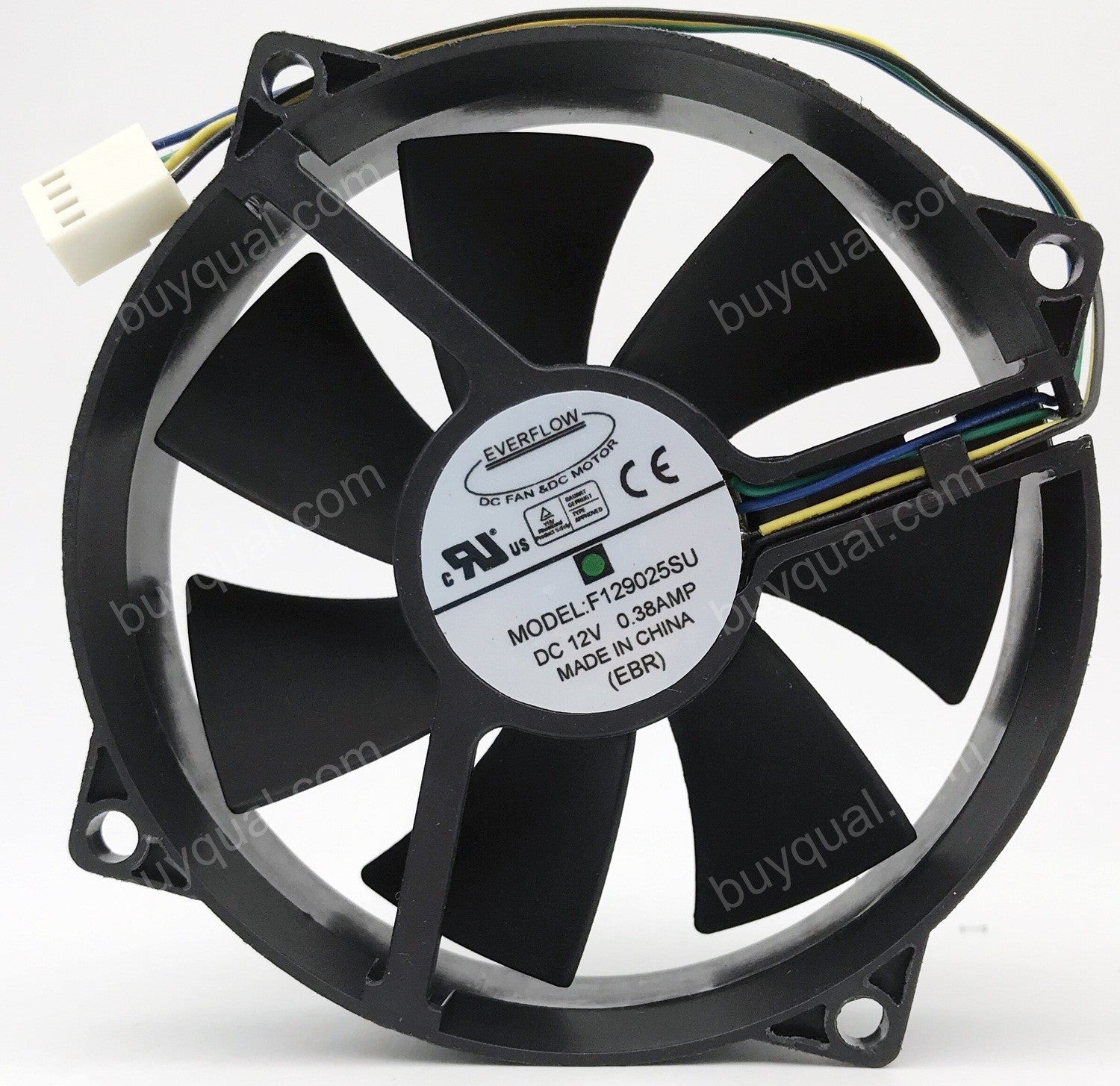 EVERFLOW F129025SU 12V 0.38A 4wires Cooling Fan