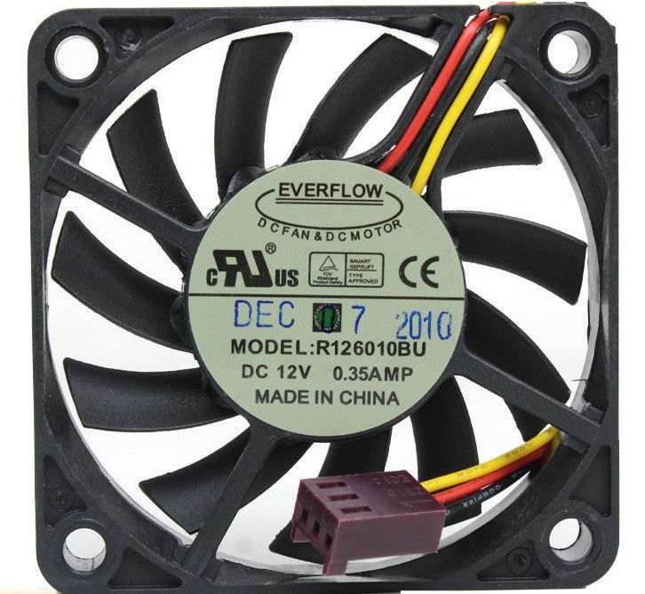 EVERFLOW R126010BU 12V 0.35A 3wires Cooling Fan