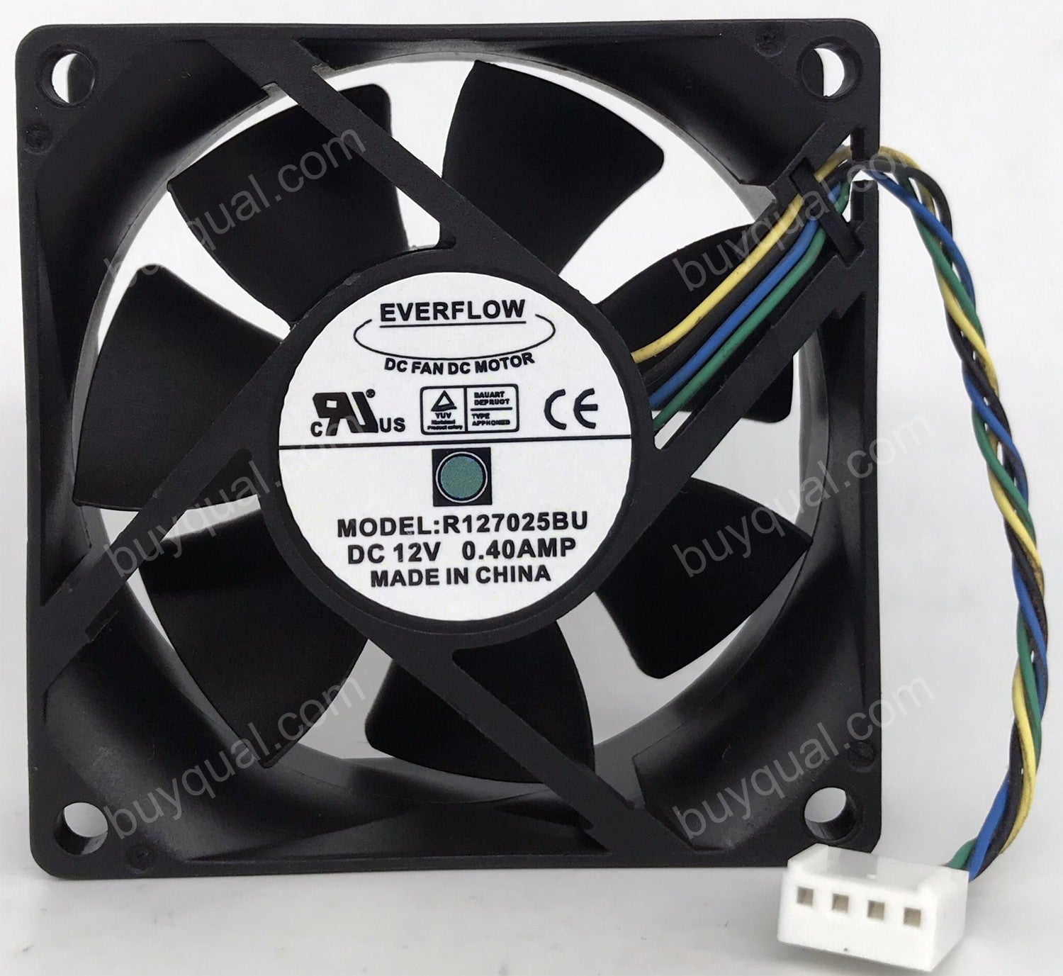 EVERFLOW R127025BU 12V 0.40A 4wires cooling fan
