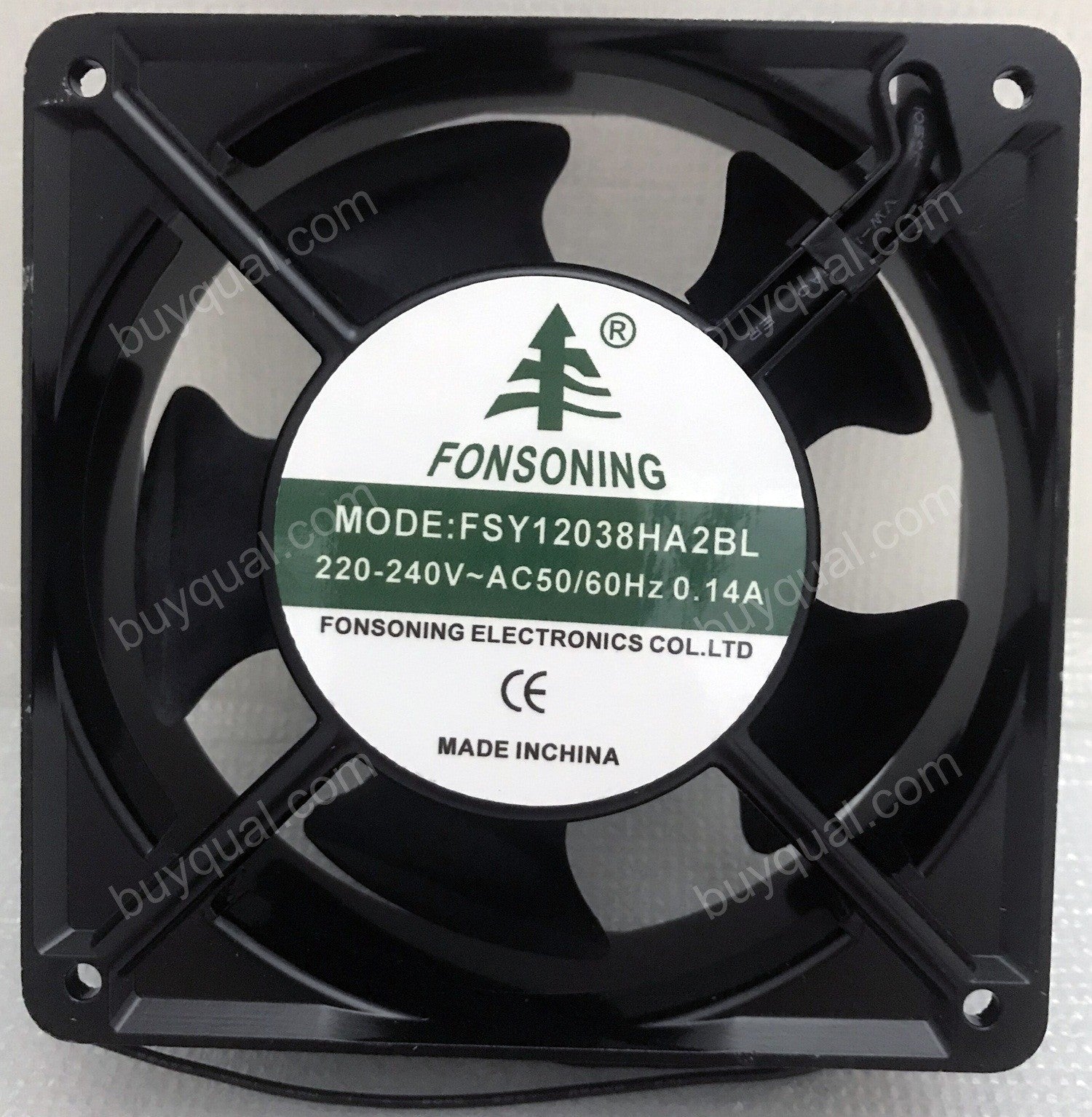 FONSONING FSY12038HA2BL 220/240V 0.14A 2wires cooling fan