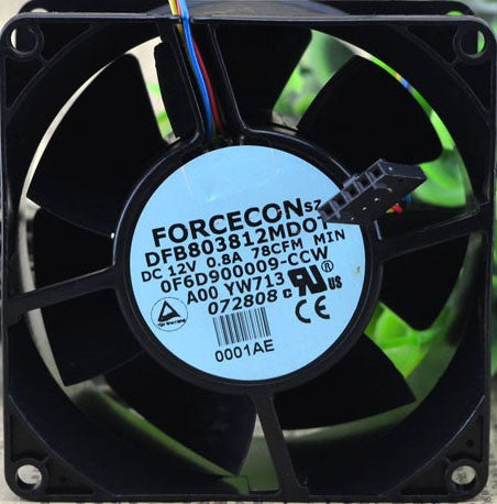 FORCECON DFB803812MDOT 12V 0.8A 4wires Cooling Fan