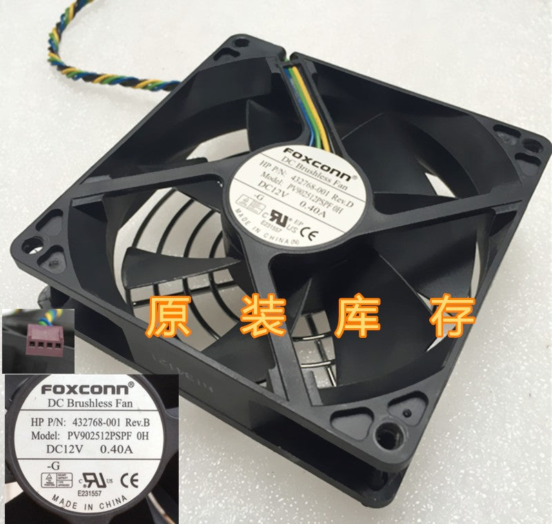 FOXCONN 432768-001 12V 0.4A 4wires Cooling Fan -Used