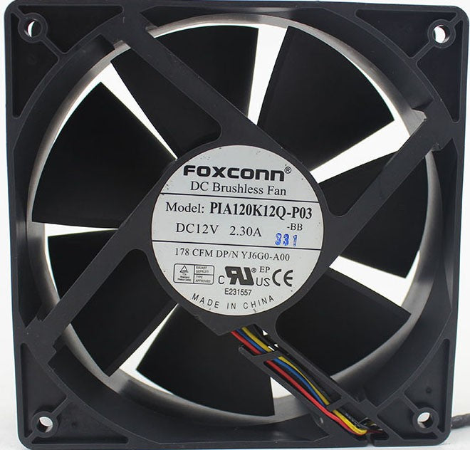 FOXCONN PIA120K12Q-P03 12V 2.30A 4wires cooling fan