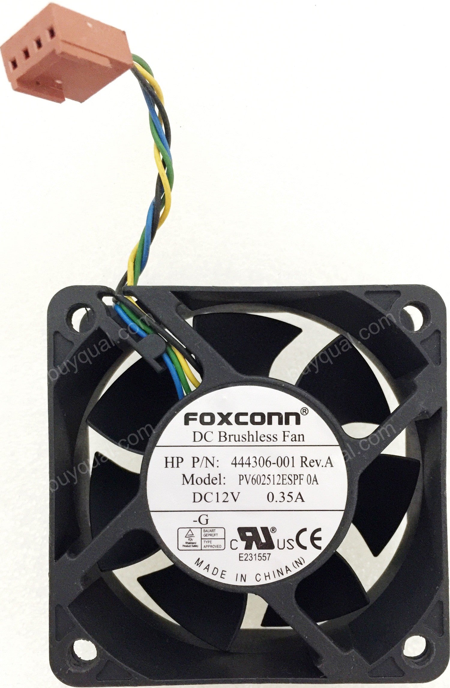 FOXCONN PV602512ESPF 0A 12V 0.35A 4wires cooling fan